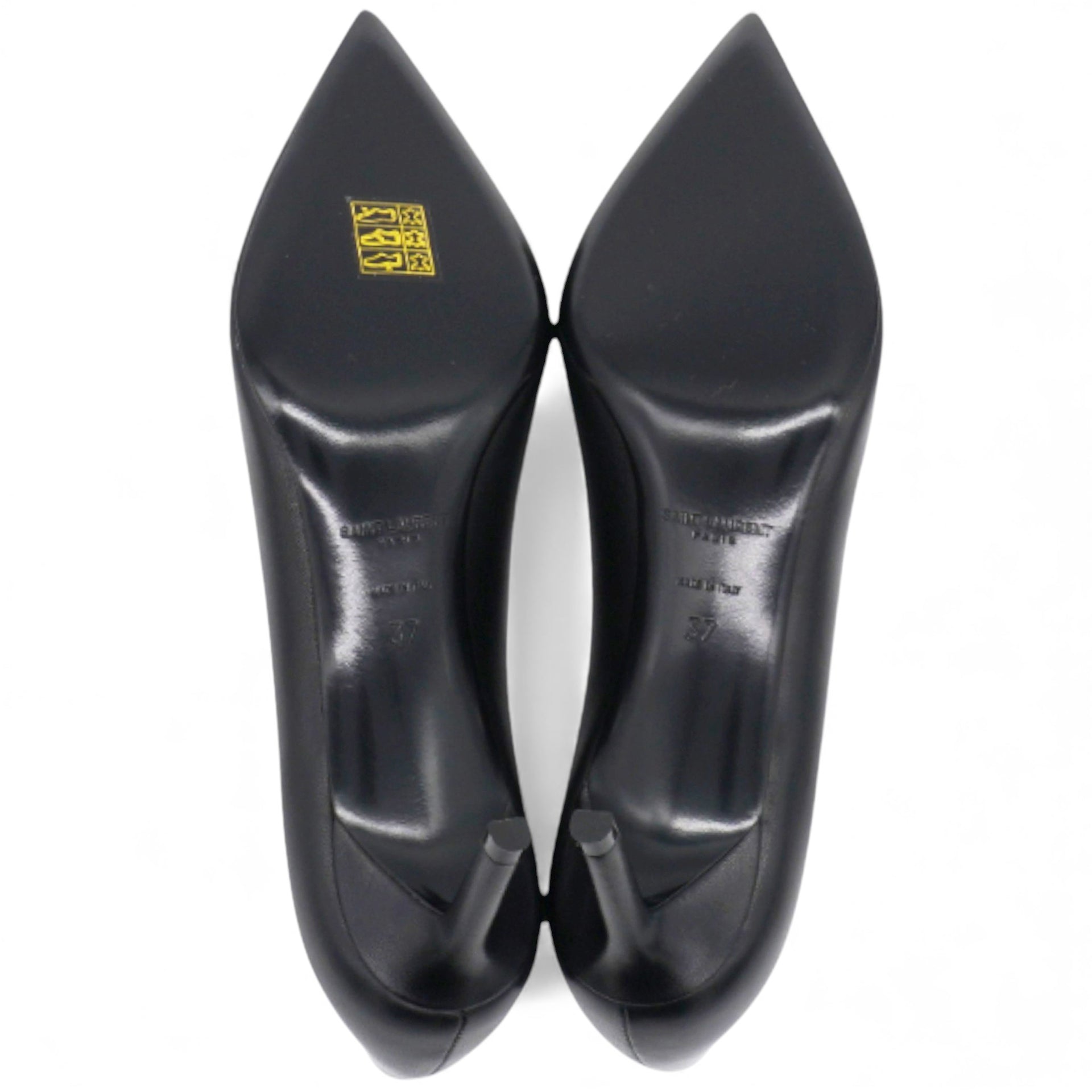 Saint Laurent Satin Crystal Martinique 110 Pump Black Size37 