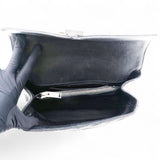 Saint Laurent Sheepskin Matelasse Chevron Monogram College Bag Black 