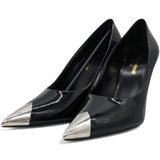 Saint Laurent Vernice Patent Maike Dream 90 Pumps Black Size37.5 