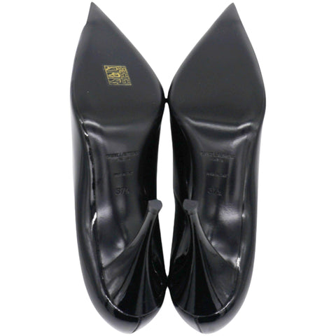 Saint Laurent Vernice Patent Maike Dream 90 Pumps Black Size37.5 