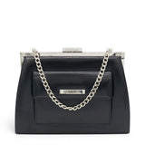 Saint Laurent Vintage Black Leather Frame Bag