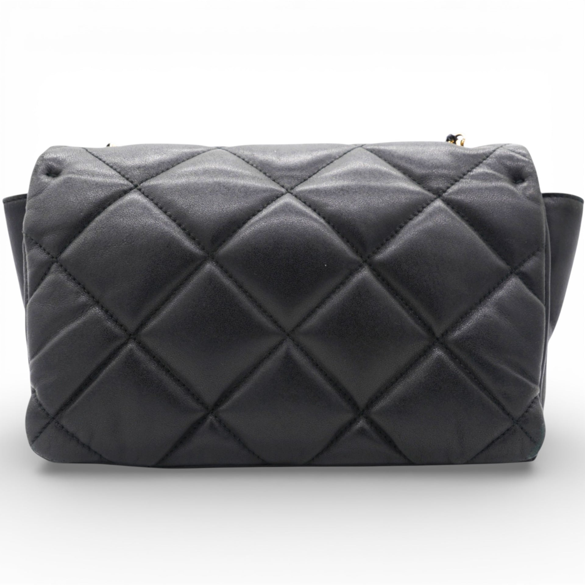 Salvatore Ferragamo Black Quilted Leather Vara Bow Shoulder Bag