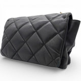 Salvatore Ferragamo Black Quilted Leather Vara Bow Shoulder Bag