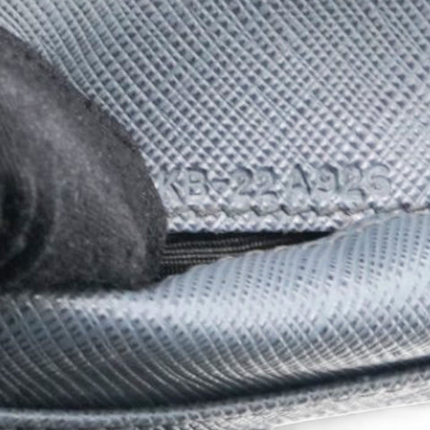 Salvatore Ferragamo Blue Leather Vara Bow Compact Wallet 