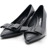 Salvatore Ferragamo Viva Black Leather Pumps Size 6.5/37.5 