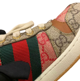 Screener Leather And Webbing-Trimmed Printed Coated-Canvas Sneakers Size37