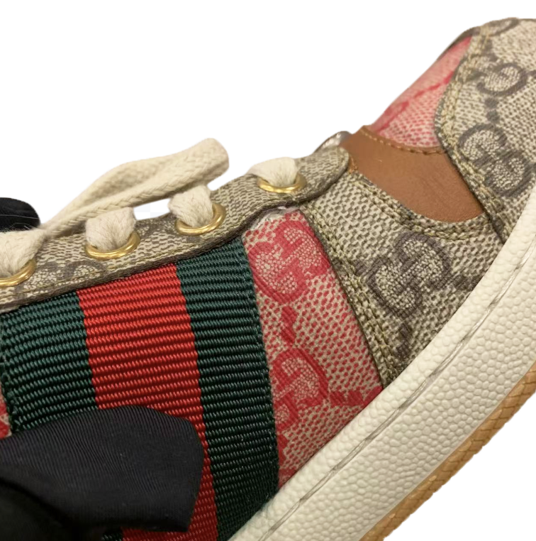 Screener Leather And Webbing-Trimmed Printed Coated-Canvas Sneakers Size37