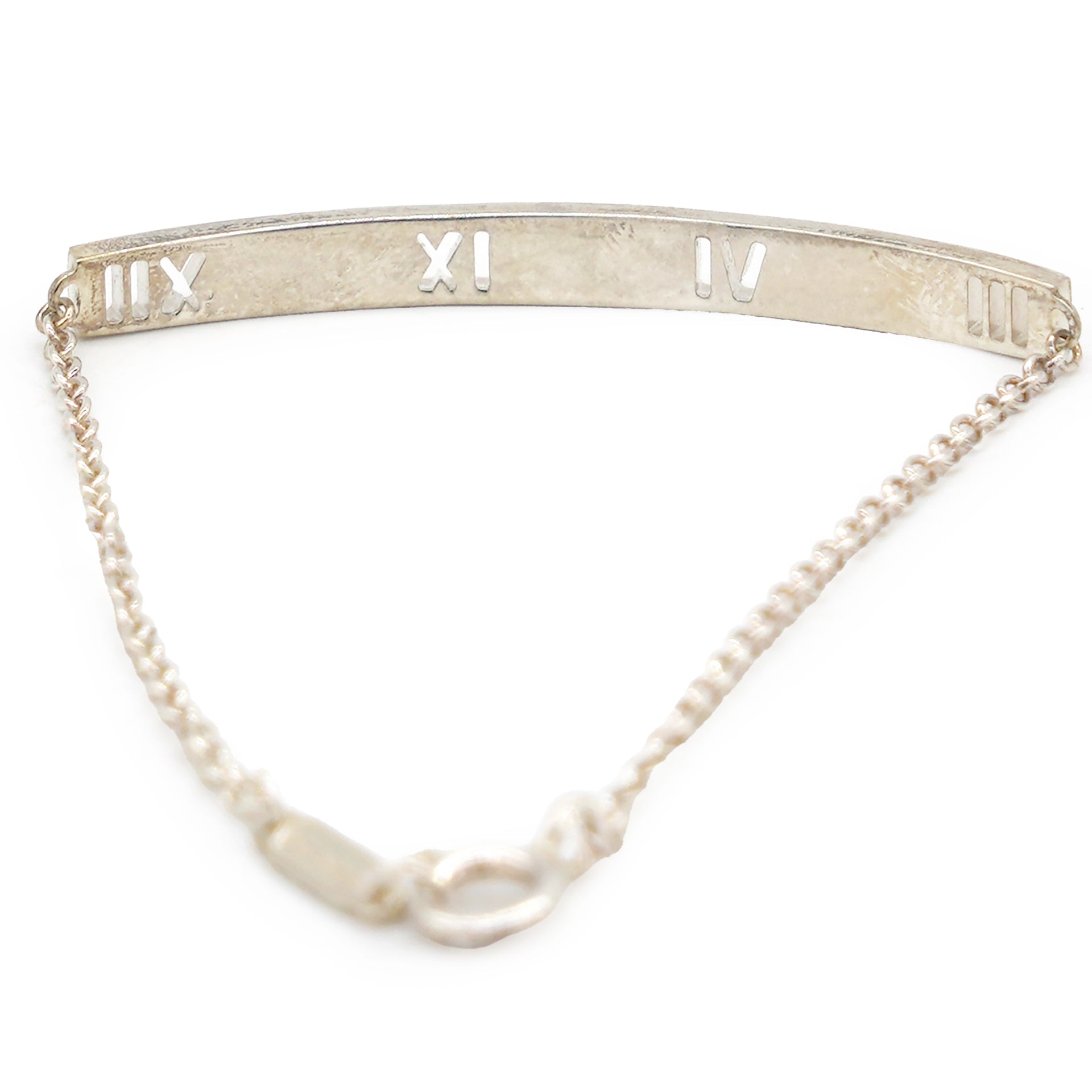 TIFFANY Atlas Pierced 925Silver Bracelet Size15 