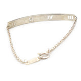 TIFFANY Atlas Pierced 925Silver Bracelet Size15 