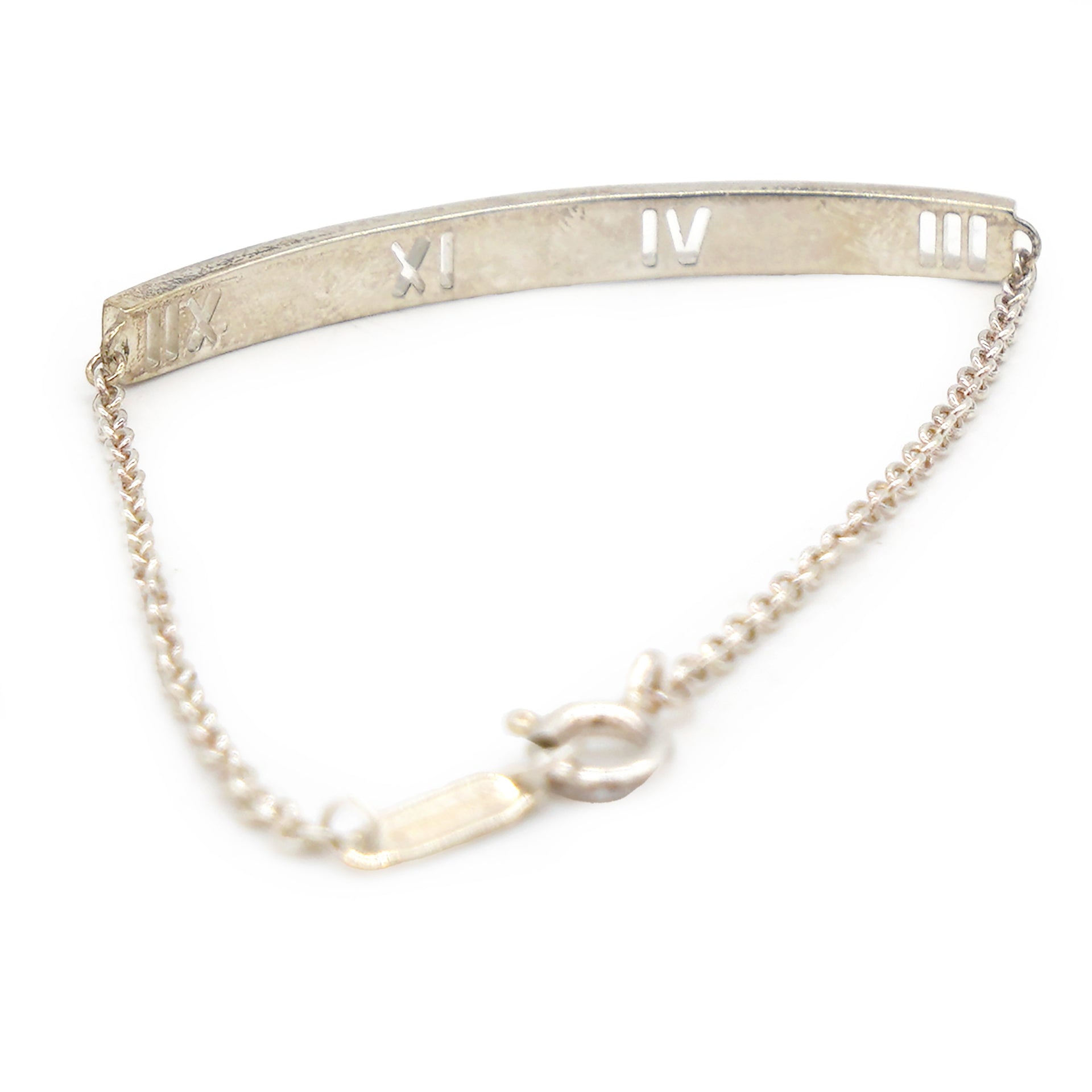 TIFFANY Atlas Pierced 925Silver Bracelet Size15 