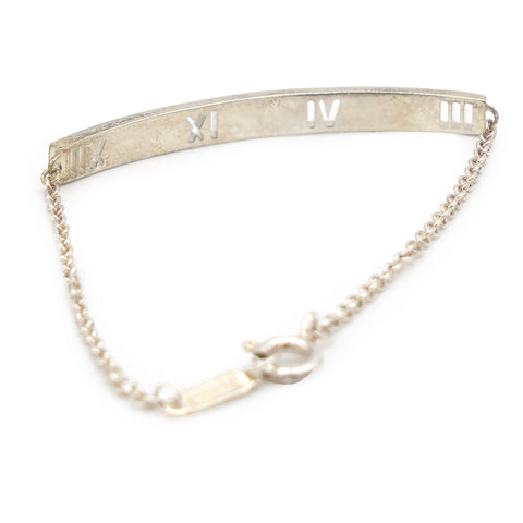 TIFFANY Atlas Pierced 925Silver Bracelet Size15 