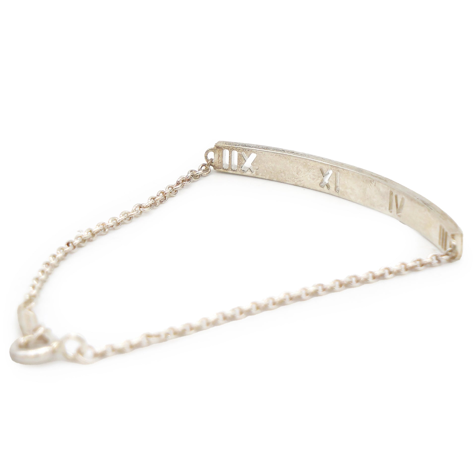 TIFFANY Atlas Pierced 925Silver Bracelet Size15 