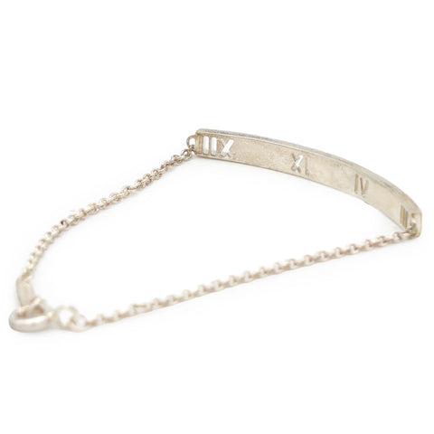TIFFANY Atlas Pierced 925Silver Bracelet Size15 