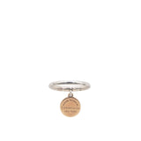TIFFANY Sterling Silver Rubedo Return to Tiffany Round Charm Ring Size55