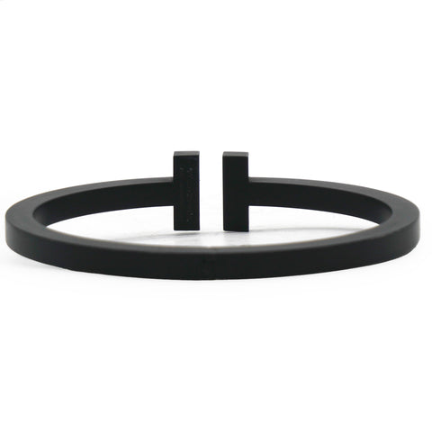 Tiffany & Co. T Square Black Tone Stainless Steel Bracelet 