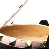 Valentino Garavani  Nappa Rockstud Ankle Strap 65mm Pumps Black Poudre Size35.5 