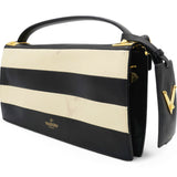 Valentino Leather Two-Tone Black And Beige Bag 