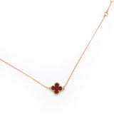 Van Cleef & Arpels 18K Gold Carnelian Sweet Alhambra Bracelet 