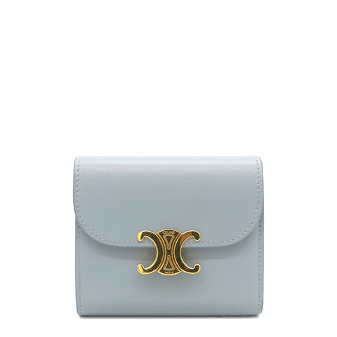 Celine Small Flap Wallet in Blue Shiny Smooth Calfskin – STYLISHTOP