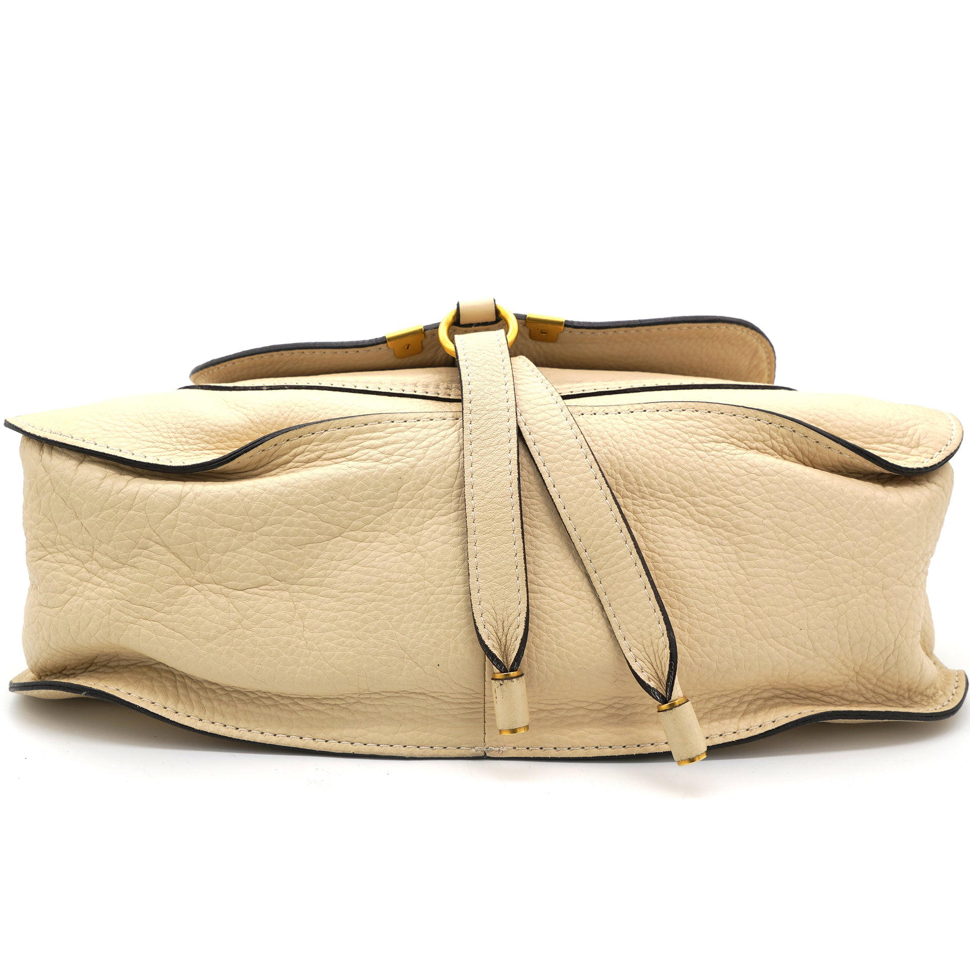 Cream Leather Marcie Shoulder Bag