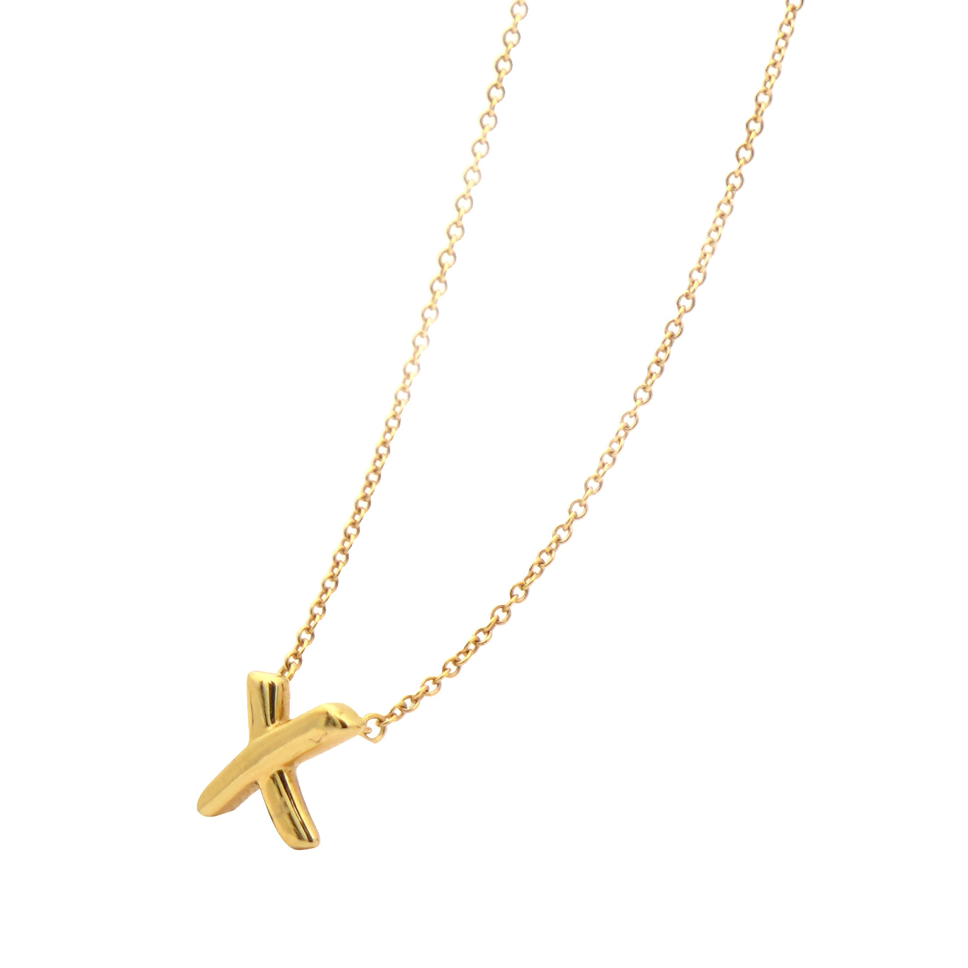 43195 - SOLD - Tiffany Gold Kiss Necklace – Durland Co