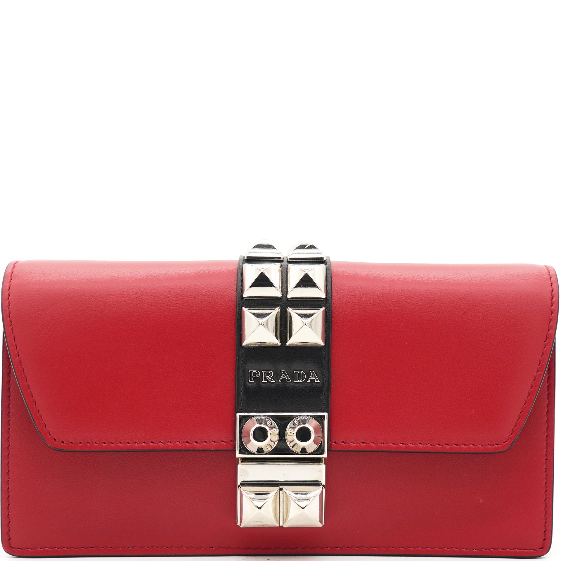Elektra Studded Clutch bag Red