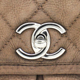 Brown Nubuck Leather Flap Bag