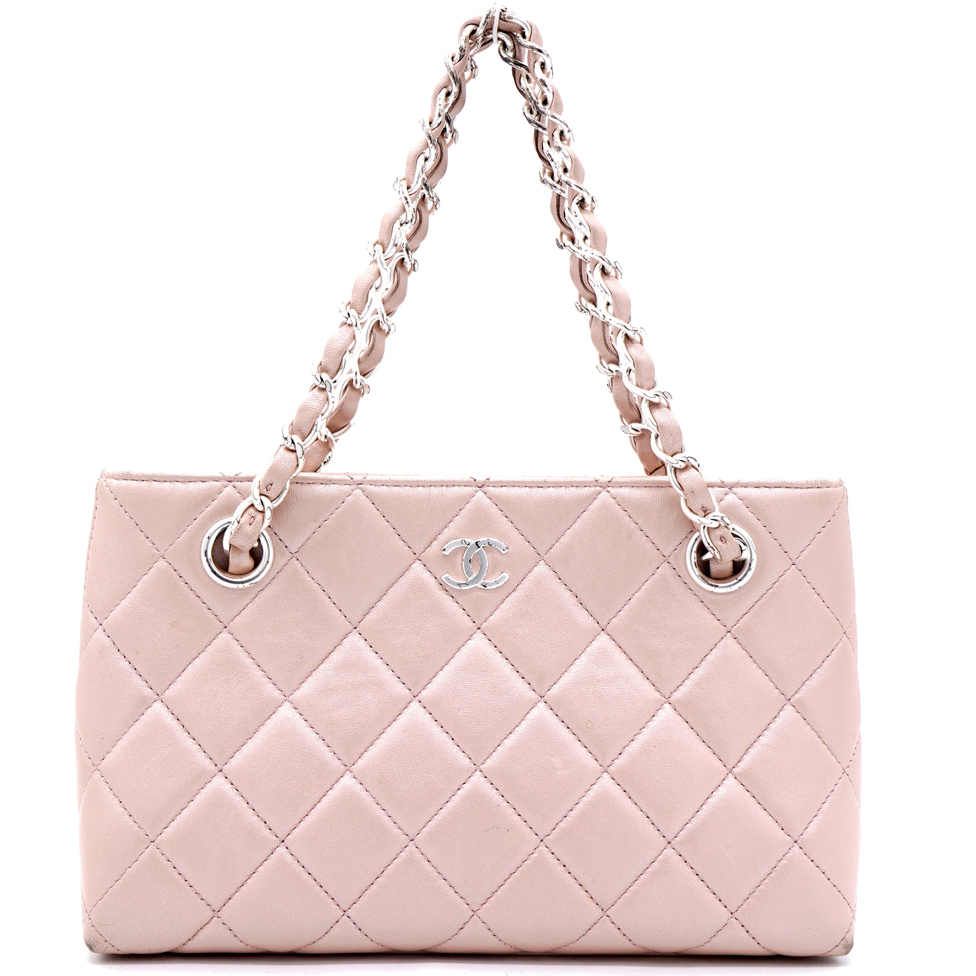 Chanel Pearlecent Pink Quilted Vintage Small Tote Bag – STYLISHTOP