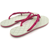 CC Chain Quilted Rubber Thong Sandals 38.5