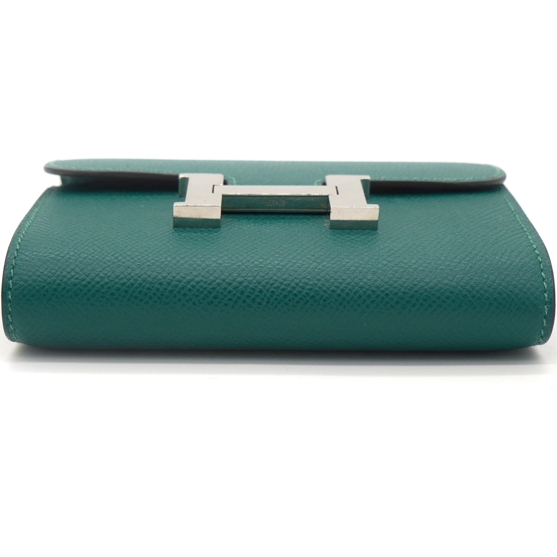 Green Epsom Leather Constance Compact Wallet