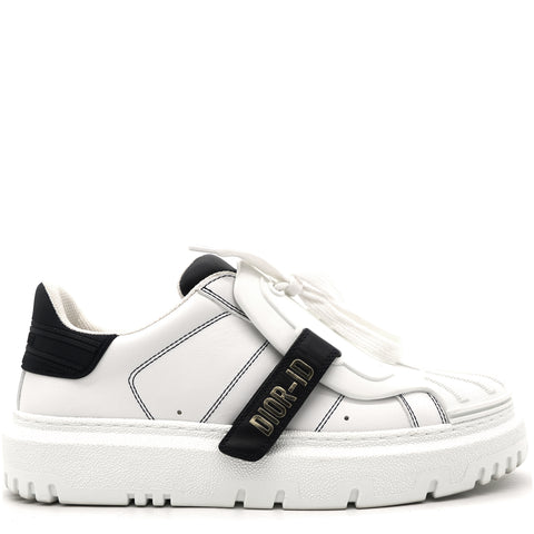 DIOR-ID SNEAKER White and Deep Blue Calfskin and Rubber 37.5