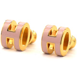 Lacquered Pop H Mini Earrings Pink