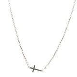 Inverted Cross Sterling Silver Necklace