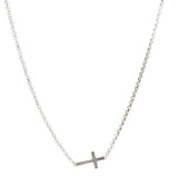 Inverted Cross Sterling Silver Necklace