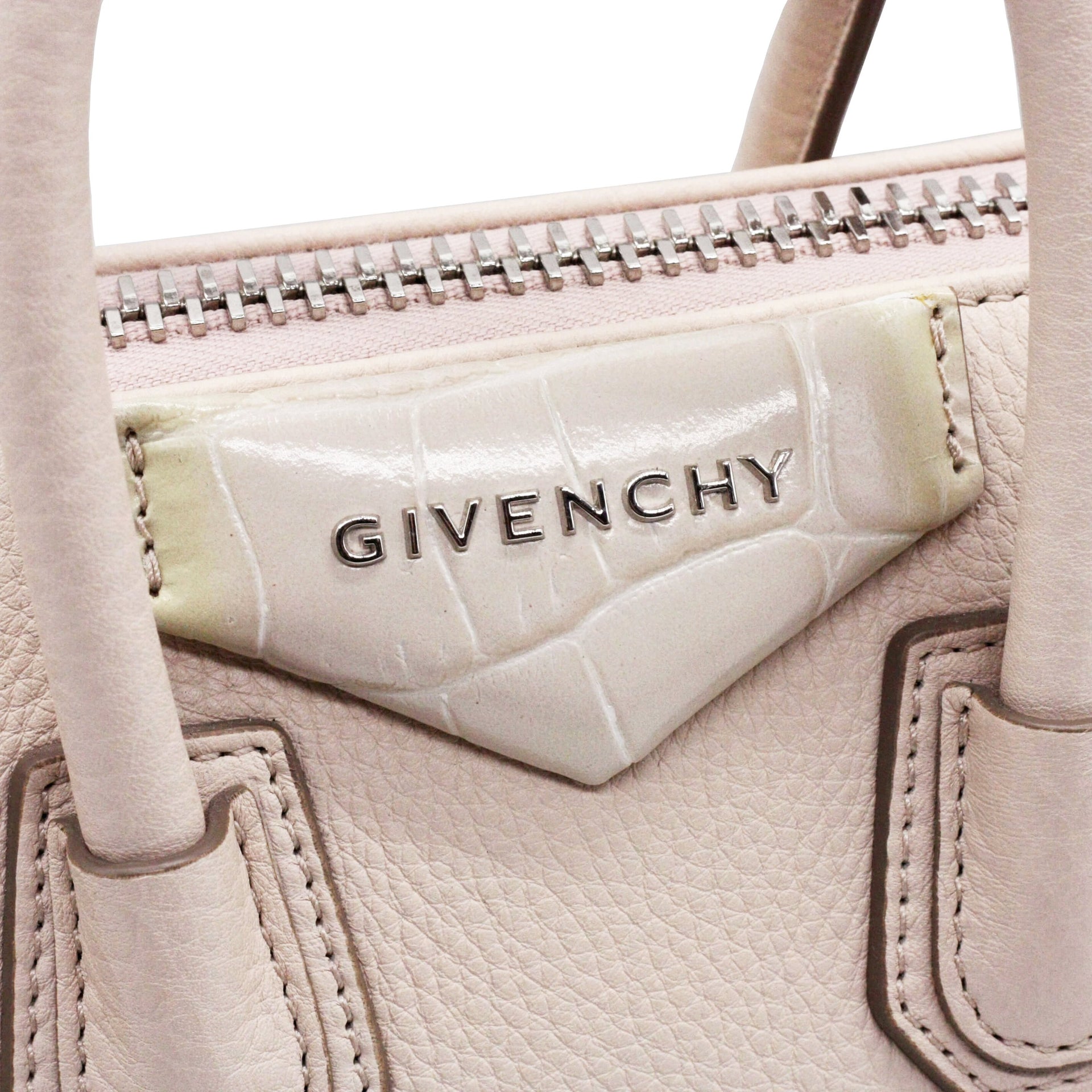 Givenchy Antigona Tote Small Light Pink in Leather with Silver-Tone - US