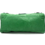 Green Lambskin Leather Motorcycle City Bag