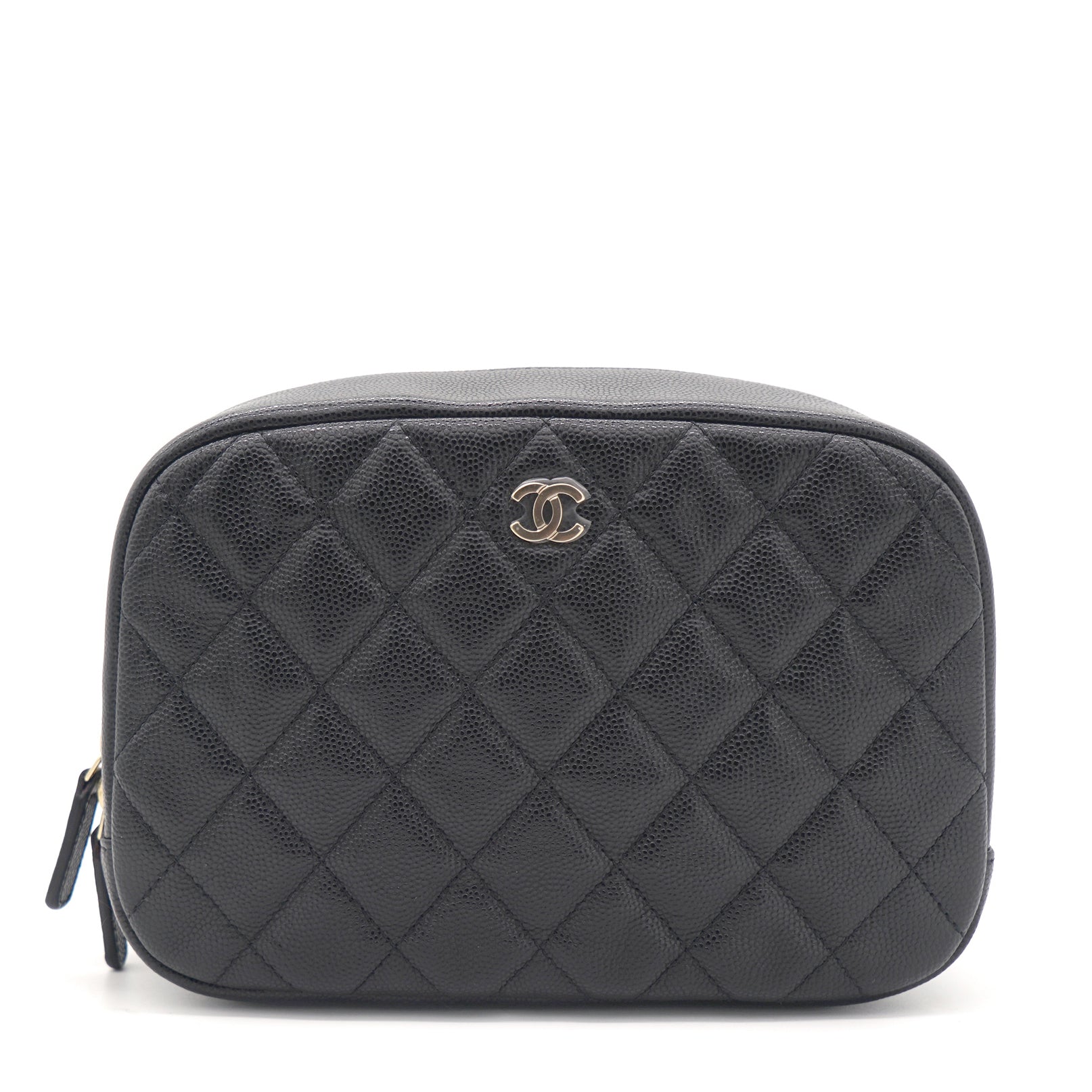 Black Chanel Medium Curvy Cosmetic Pouch – Designer Revival