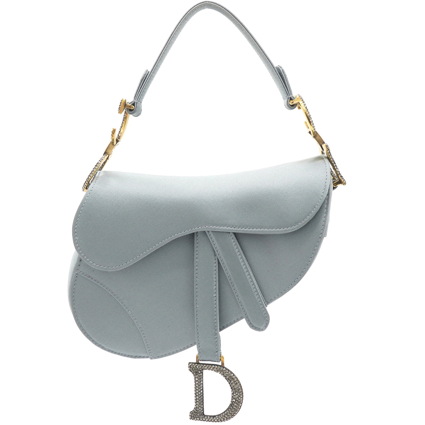 Christian Dior Grey Satin Mini Saddle Bag – STYLISHTOP