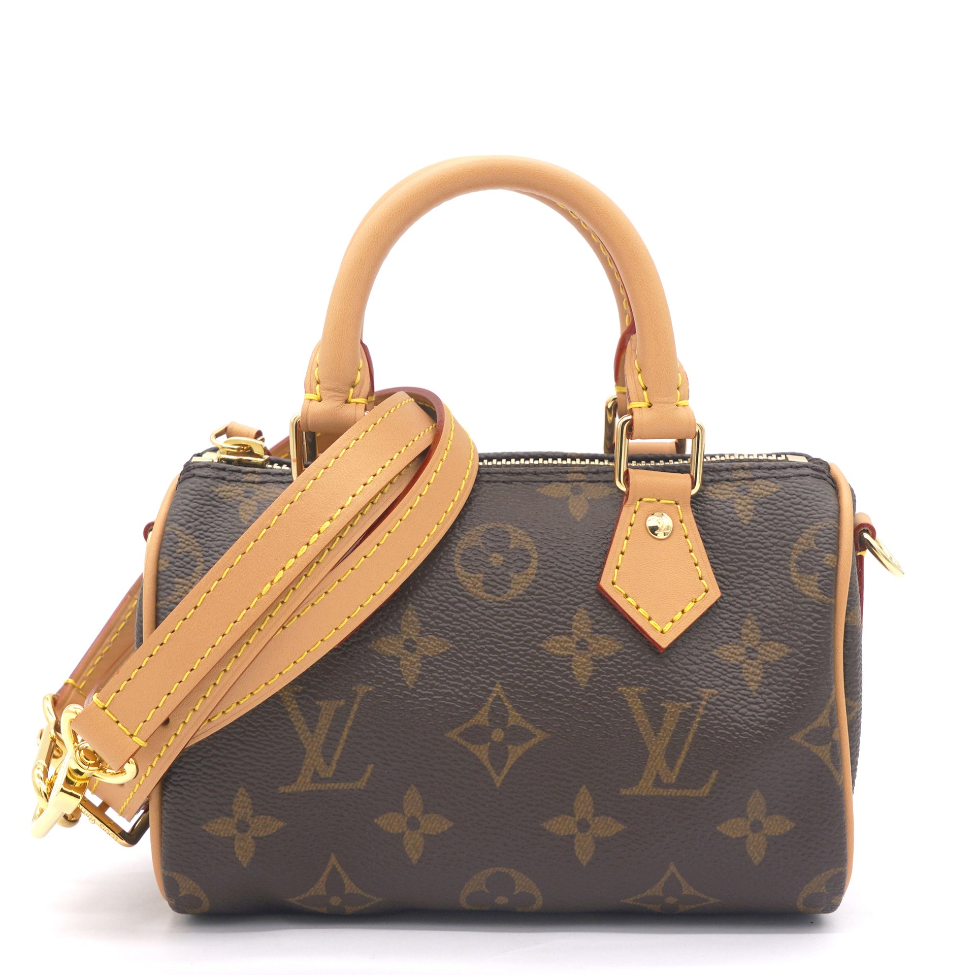 Nano speedy / mini hl leather mini bag Louis Vuitton Brown in