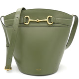 Crecy Bucket Bag Green Satin Calfskin