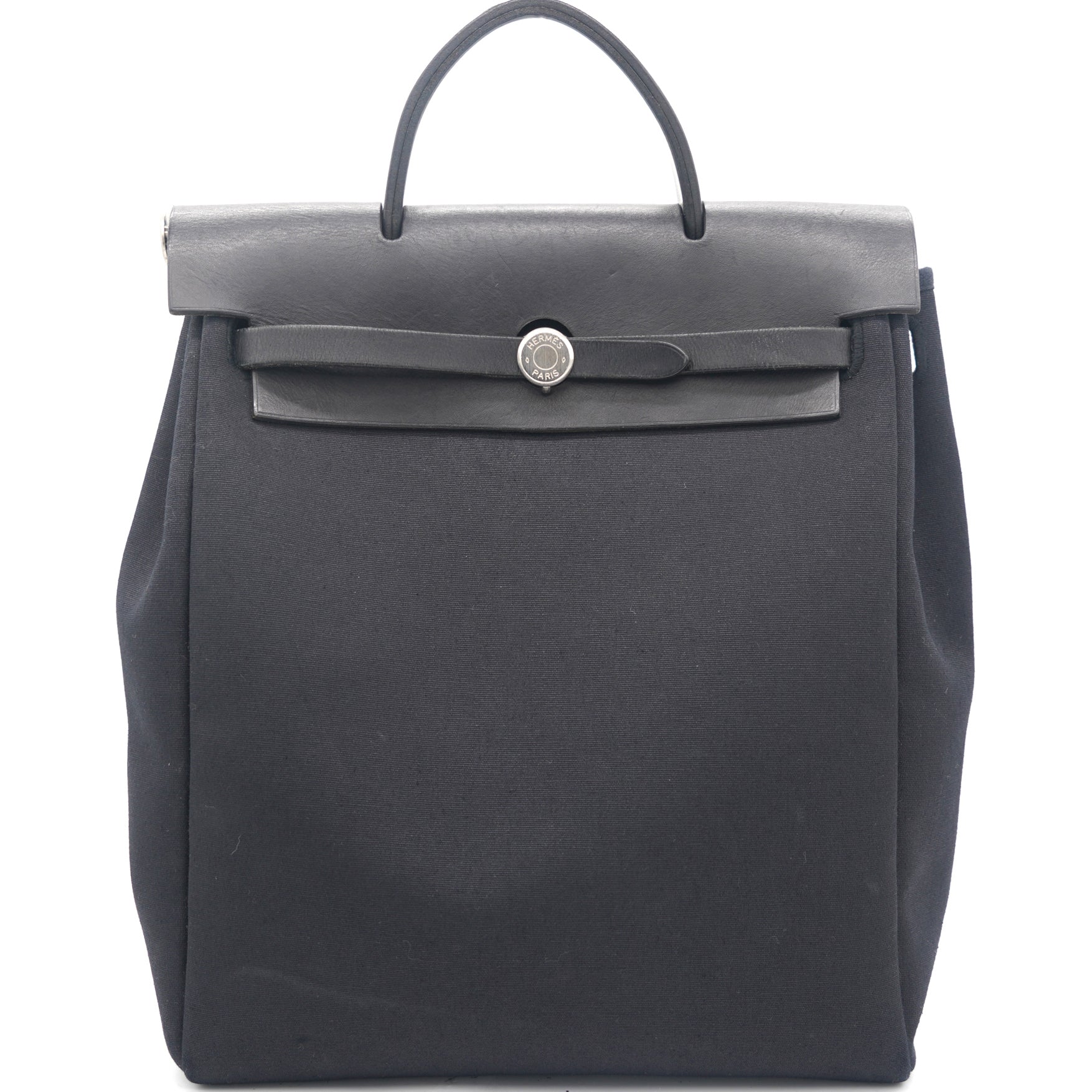 Hermes Black Canvas and Leather 2-in-1 Herbag PM Backpack – STYLISHTOP