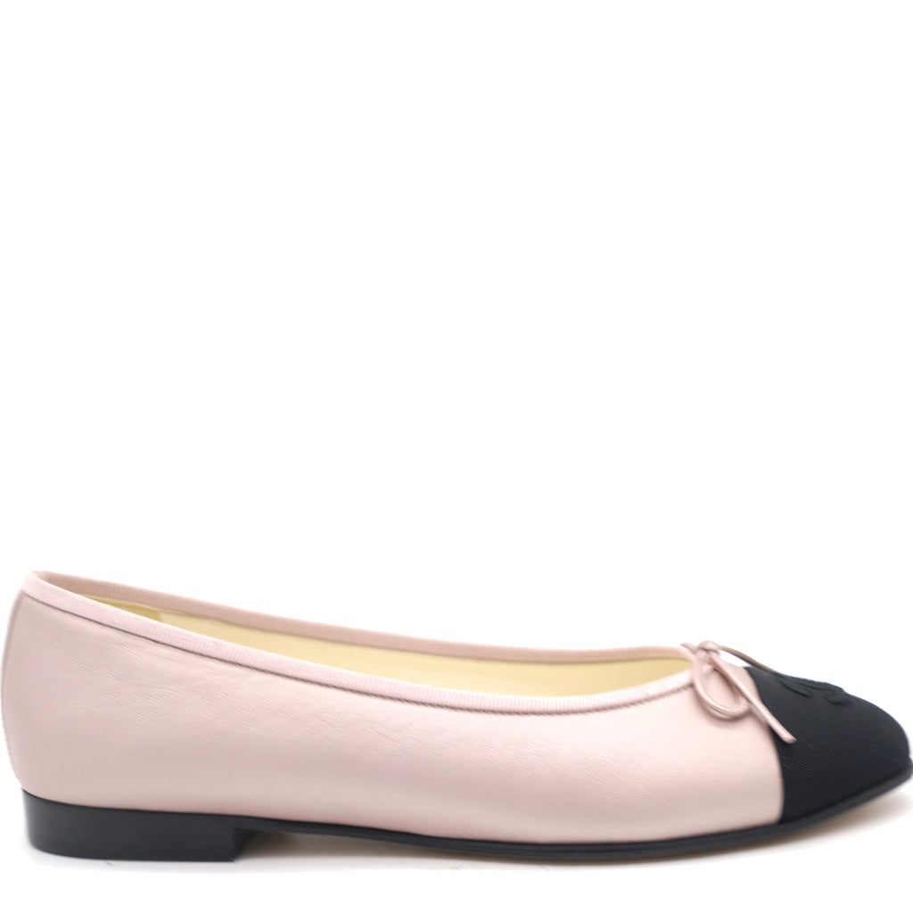 Chanel Pink Black Cap Top Tweed Slingback Heels Size 37 w/ Box CC  Women's Shoes
