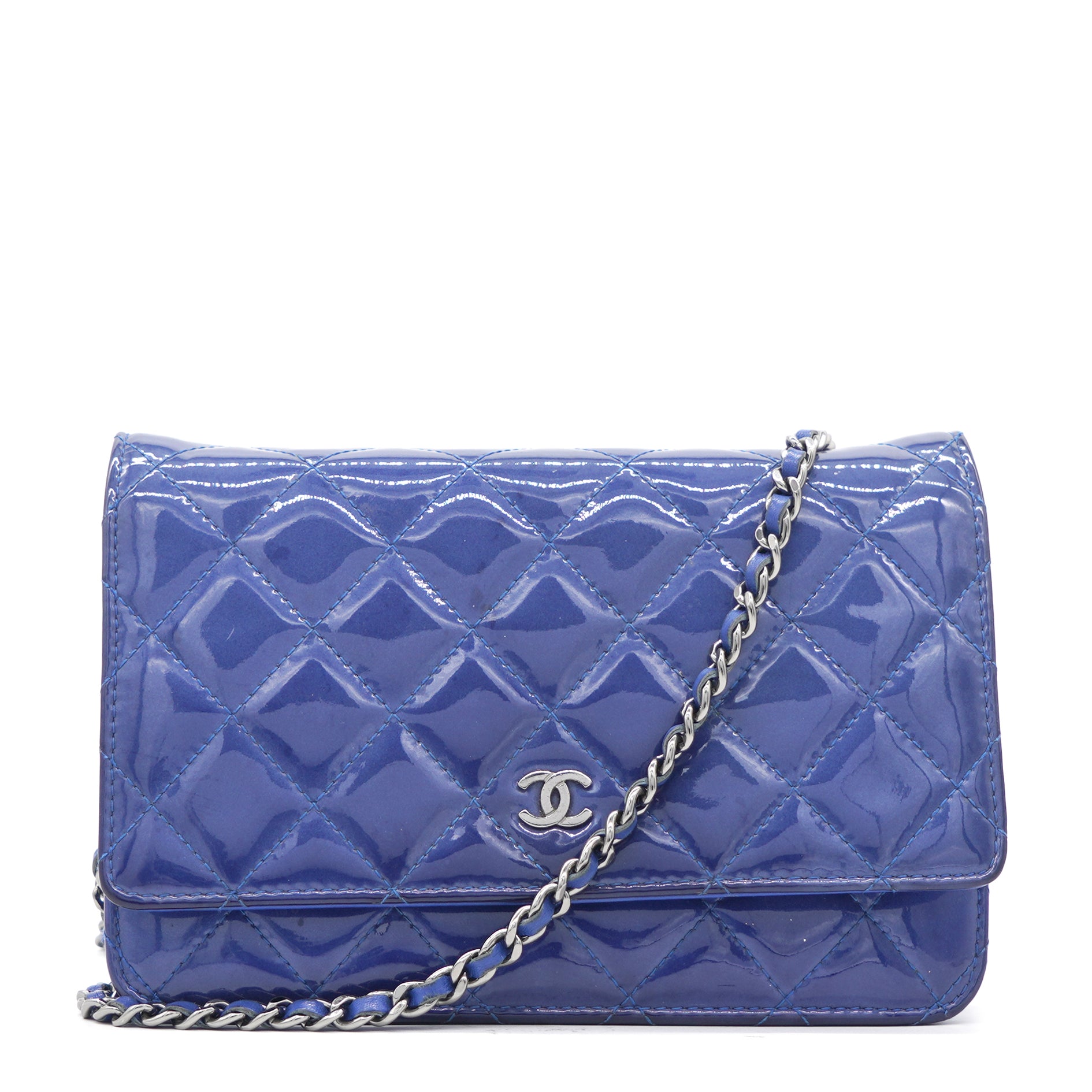 Chanel Gabrielle Wallet On Chain Shoulder Bag in Blue And Black