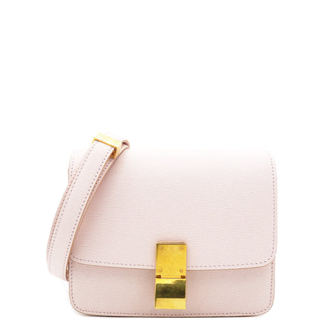 Light Pink Calfskin Small Classic Box Flap Bag