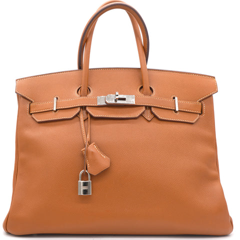 Epsom Leather Birkin 35 Bag Tan
