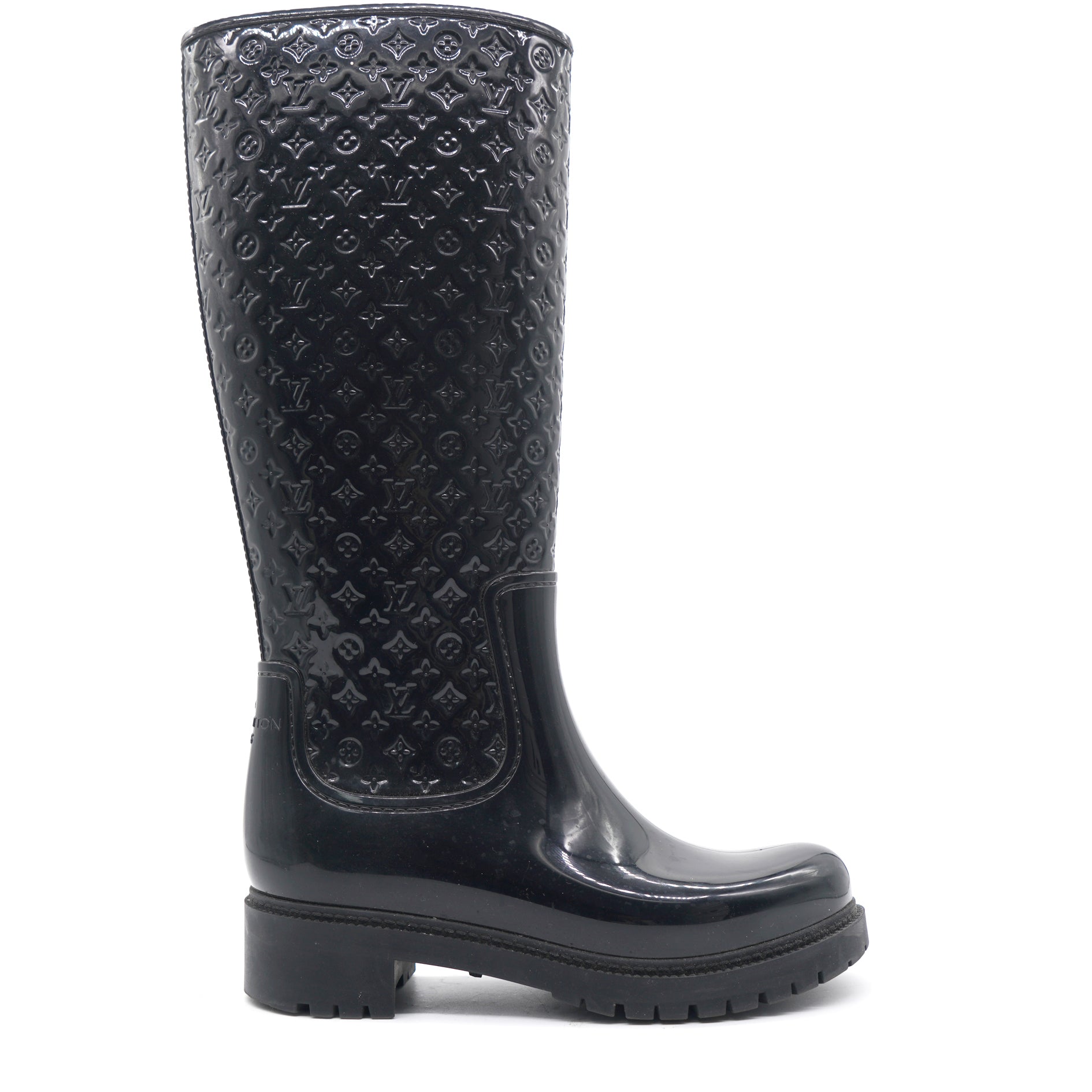 Drops wellington boots Louis Vuitton Black size 38 EU in Rubber - 33412064