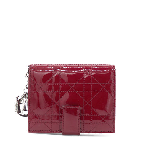 Red Patent Compact Wallet