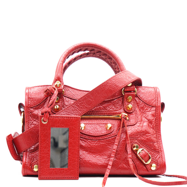 Balenciaga Hourglass XS embellished tote bag | Red | MILANSTYLE.COM