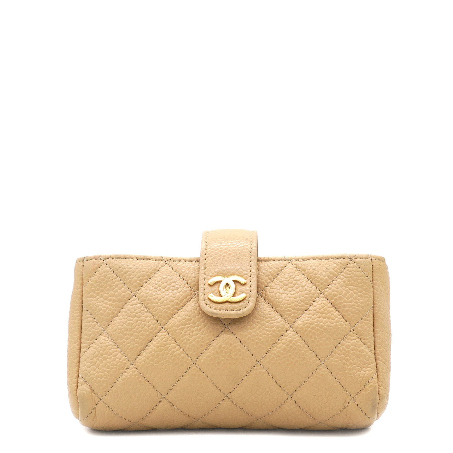 Chanel Caviar Quilted Flap Card Holder Wallet Beige – STYLISHTOP