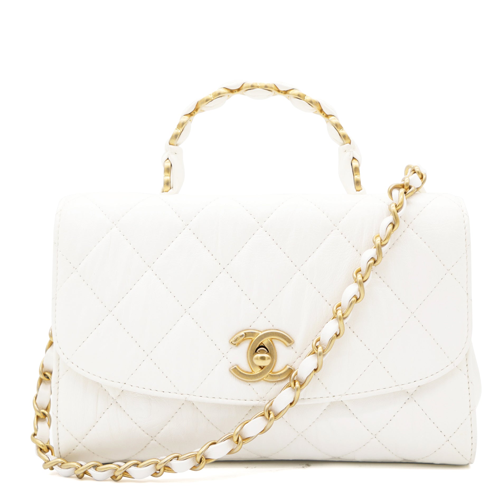 white top handle chanel